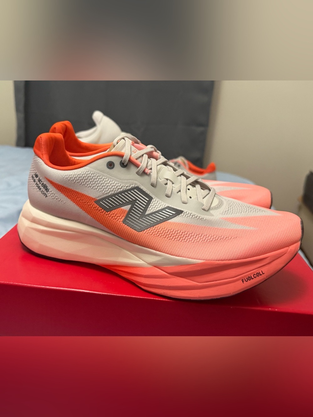 New Balance Athletic Running Shoe - Coral, White, Gray